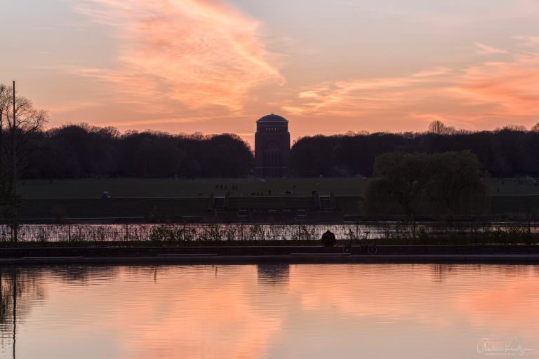 Sonnenuntergang am Hamburger Stadtpark